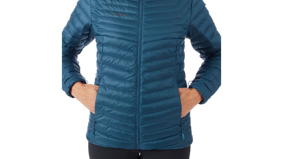 Mammut Convey Insulated Hooded Jacket - Women's, Extra Small, Wing Teal/Pepper, 1013-00250-50265-112