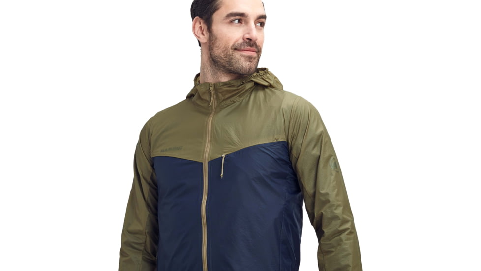 Mammut Convey WB Hooded Jacket - Mens, Olive/Marine, Small, 1012-00110-40123-113