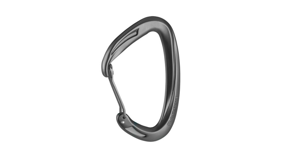 Mammut Crag Carabiner, Wire Gate, Phantom, One Size, 2040-02130-11203-1