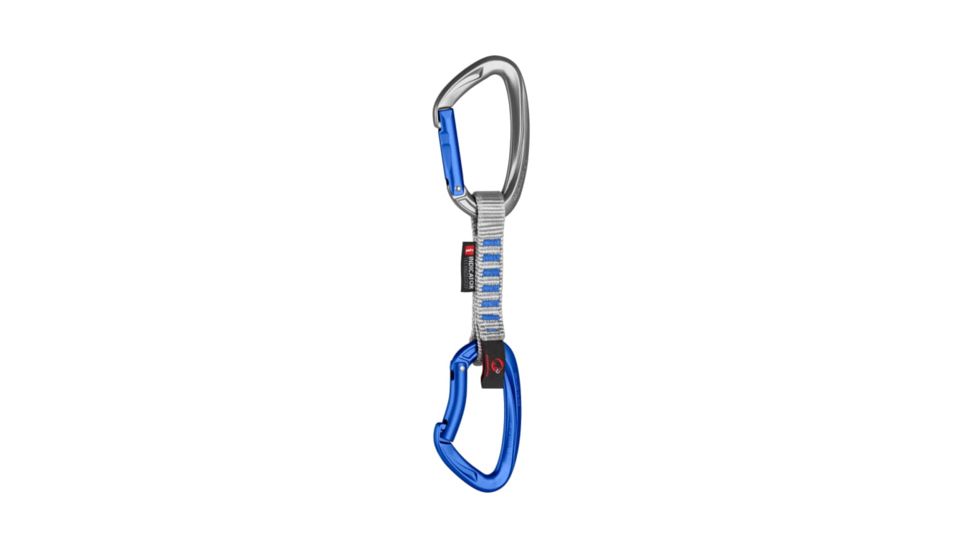 Mammut Crag Indicator Express Quickdraw Set, Straight Gate/Bent Gate, Silver-Ultramarine, 10 cm, 2040-02180-31200-10