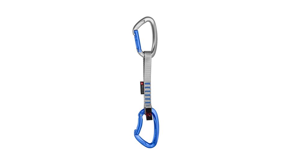 Mammut Crag Indicator Express Quickdraw Set, Straight Gate/Bent Gate, Silver-Ultramarine, 15 cm, 2040-02180-31200-15