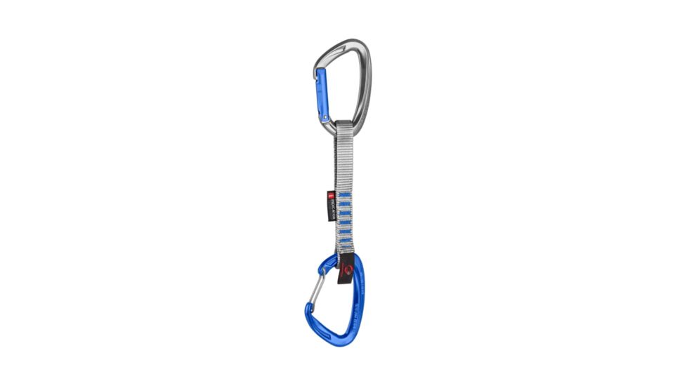 Mammut Crag Indicator Wire Express Set, Straight Gate/Wire Gate, Silver-Ultramarine, 15 cm, 2040-02190-32200-15