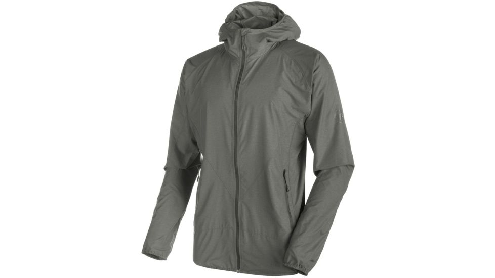 Mammut Crag WB Hooded Jacket - Men's-Titanium Melange-Small