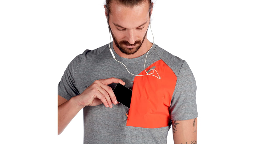 Mammut Crashiano Pocket T-Shirt, Storm Melange-Zion, XL, 1017-00920-00275-116
