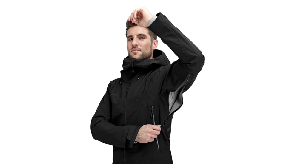 Mammut Crater HS Hooded Jacket - Mens, Black, Small, 1010-27700-0001-113