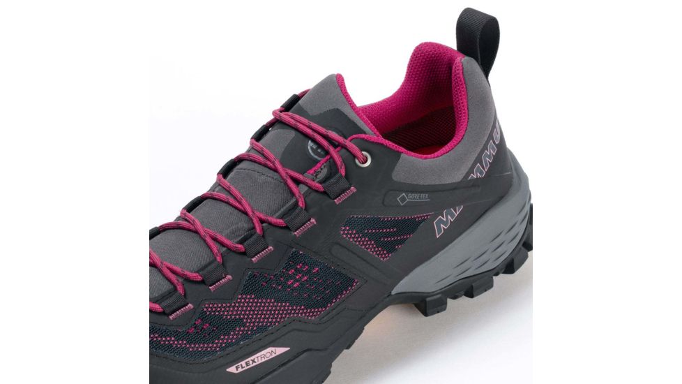 Mammut Ducan Low GTX Backpacking Shoes - Womens, Phantom/Dark Pink, 7 US, 3030-03530-00309-1055