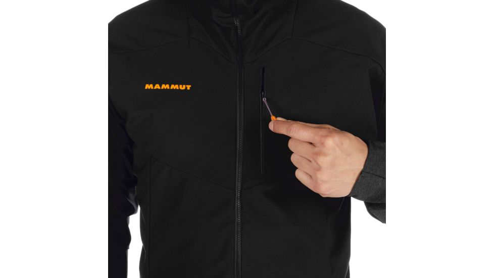 Mammut Eisfeld Light SO Hoody - Men's, Black, Extra Large 1011-00020-0001-116