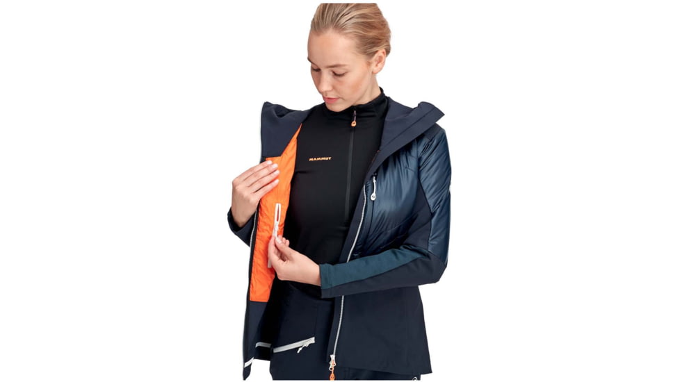 Mammut Eisfeld SO Hybrid Hooded Jacket - Womens, Night, Small, 1011-01270-5924-113