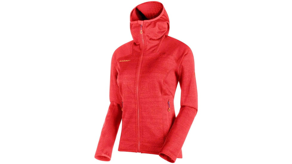 Mammut Eiswand Guide Midlayer Hooded Jacket - Womens, Sunset, Medium, 1010-25110-3500-114