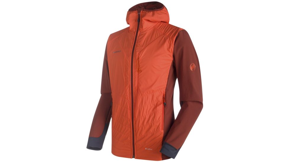 Mammut Foraker IN Light Hooded Jacket - Men's-Dark Orange/Maroon-X-Large