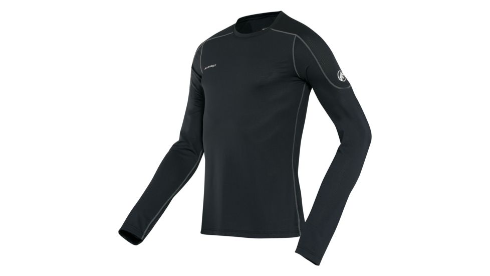 Mammut Go Dry Longsleeve - Mens-Black-X-Small