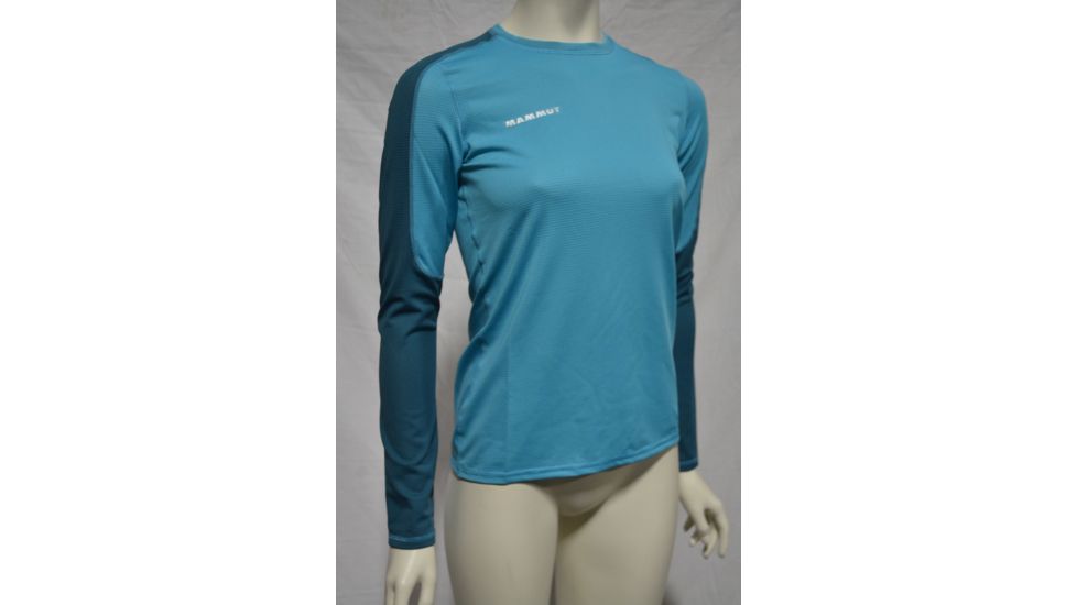 Mammut Go Dry Longsleeve - Women's-Light Pacific/Dark Pacific-Small