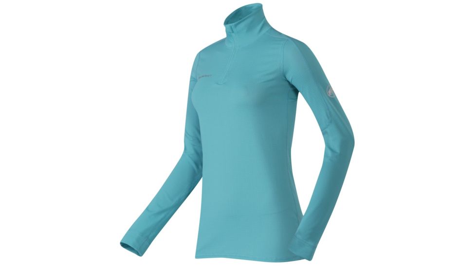 Mammut Go Dry Zip Longsleeve - Womens-Light Pacific-X-Small
