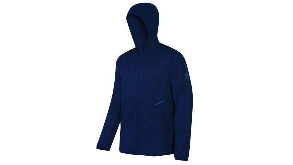 Mammut Go Far Hooded Jacket - Men's-Marine Melange-Large