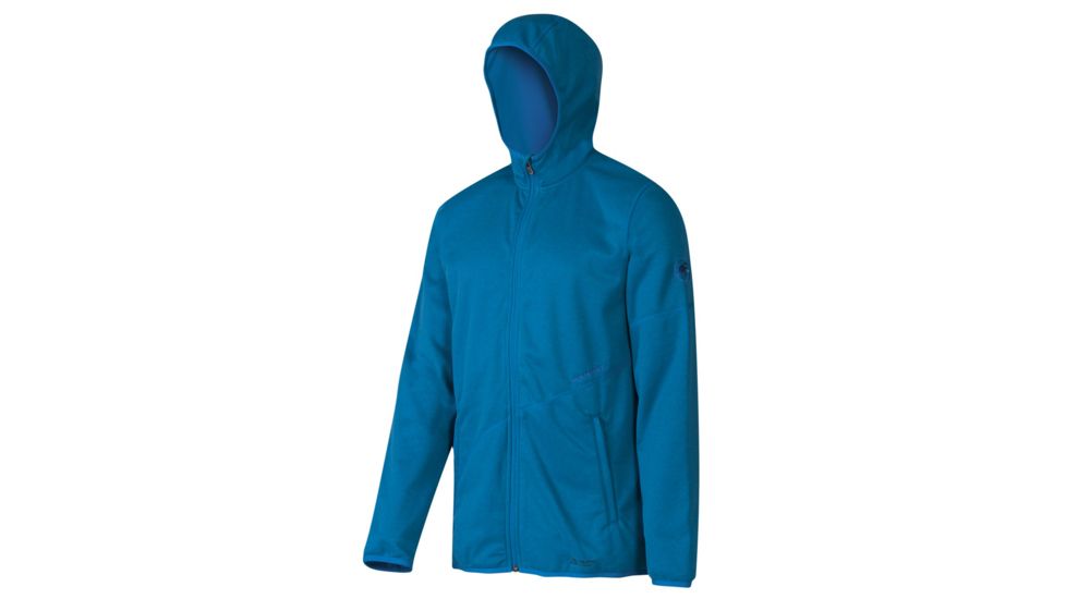 Go Far Hooded Jacket - Mens-Dark Cyan Melange-XX-Large