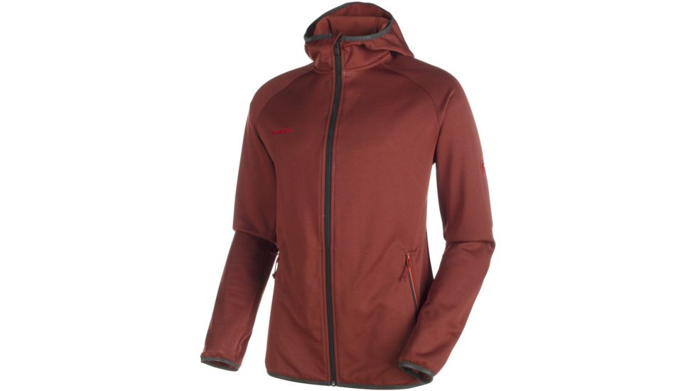 Mammut Go Far ML Hooded Jacket - Men's-Maroon Melange-Small
