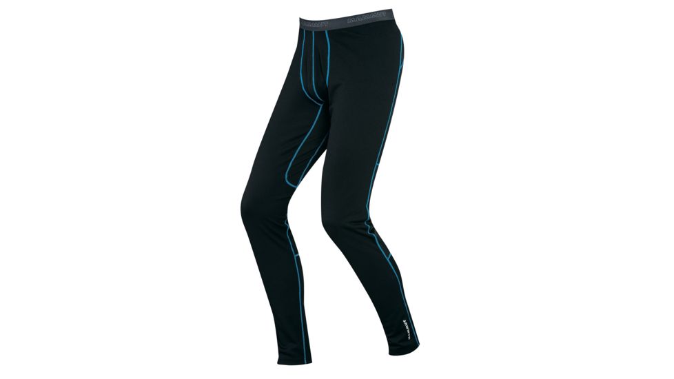 Mammut Go Warm Pants Long - Men's-Black/Cyan-X-Small