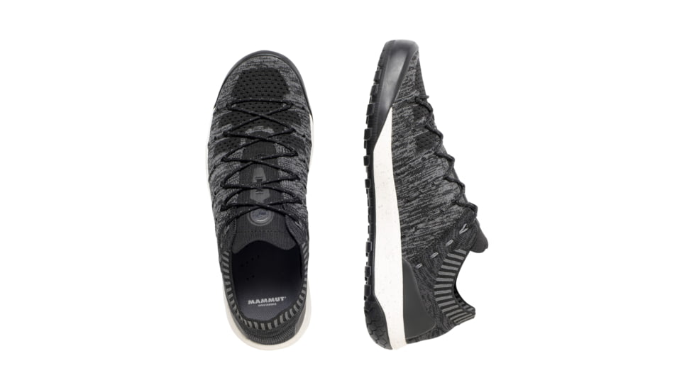 Mammut Hueco Knit Low Approach Shoe - Mens, Black/Titanium, 8, 3020-06190-0486-1070