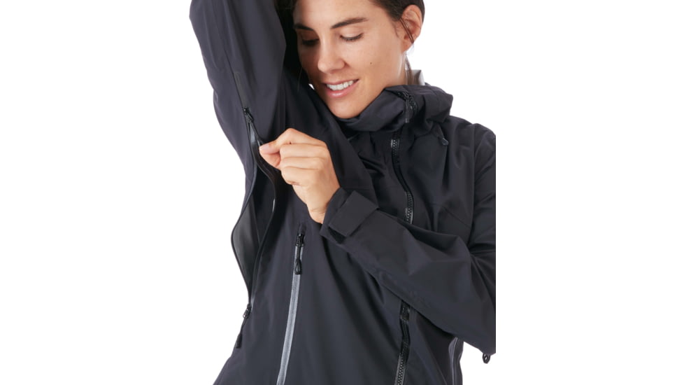 Mammut Kento HS Hooded Jacket - Womens, Black, Extra Large, 1010-26840-0001-116