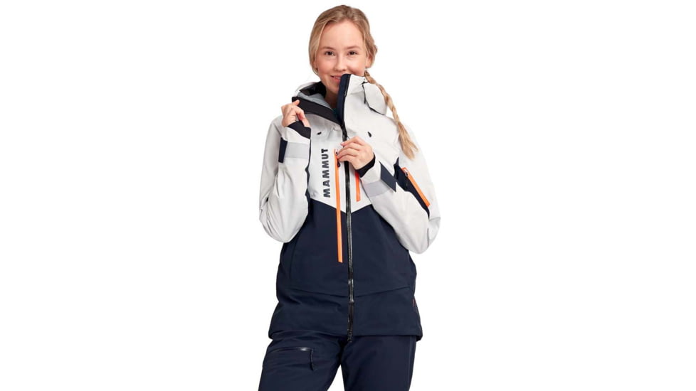 Mammut La Liste Pro HS Hooded Jacket - Womens, Marine/Bright White, Extra Large, 1010-28250-50356-116