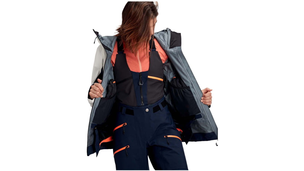 Mammut La Liste Pro HS Hooded Jacket - Womens, Marine/Bright White, Extra Large, 1010-28250-50356-116