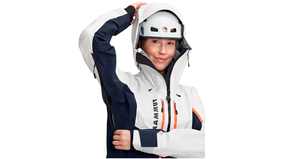 Mammut La Liste Pro HS Hooded Jacket - Womens, Marine/Bright White, Extra Large, 1010-28250-50356-116