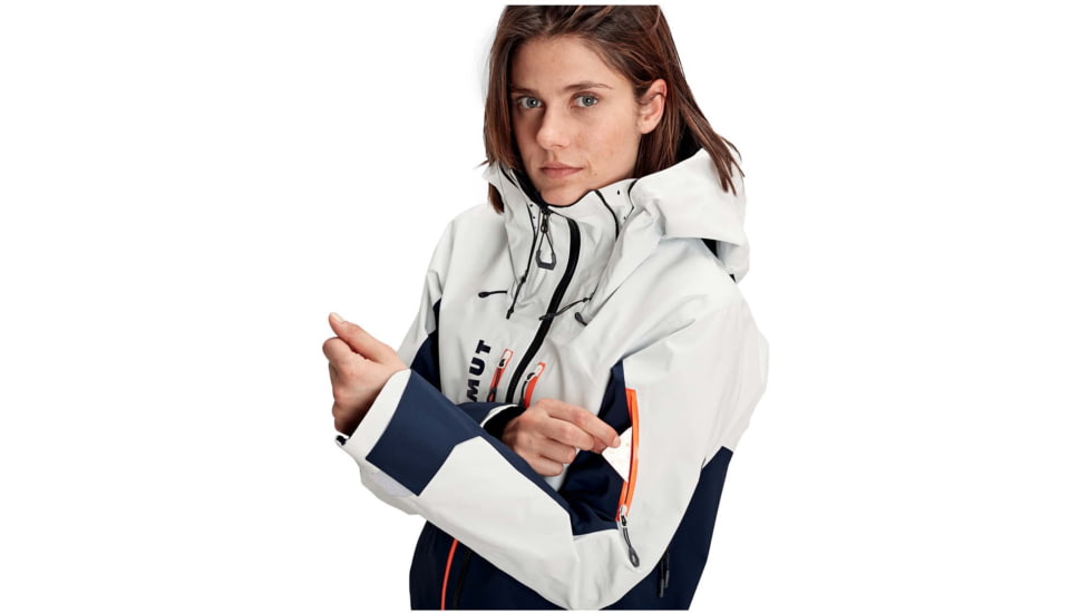 Mammut La Liste Pro HS Hooded Jacket - Womens, Marine/Bright White, Extra Large, 1010-28250-50356-116