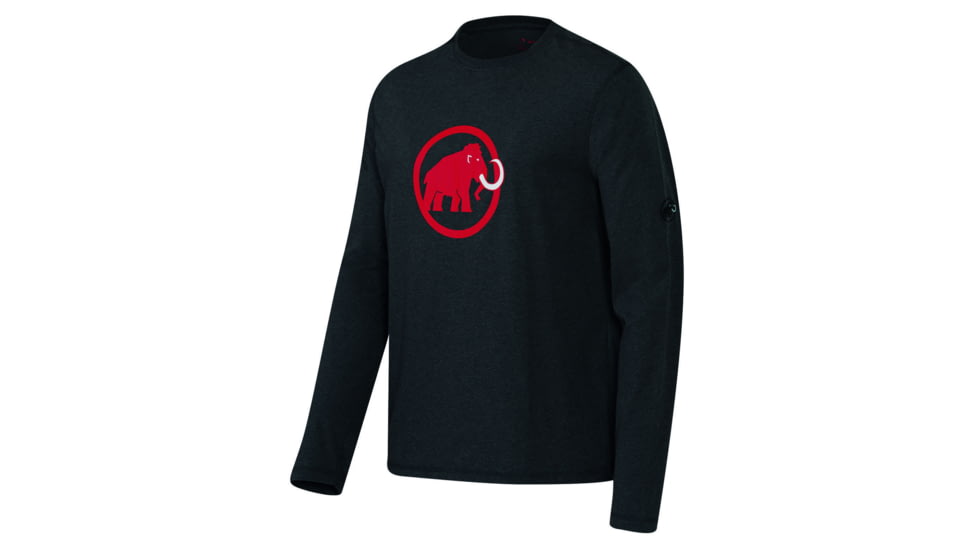 Mammut Logo Longsleeve - Men's-Graphite Melange-X-Small