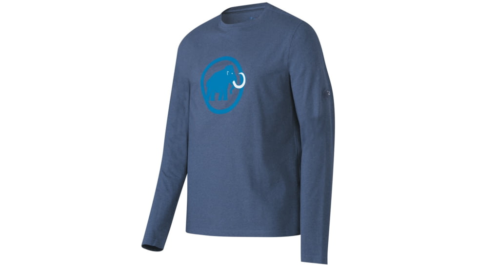 Mammut Logo Longsleeve - Men's-Marine Melange-Small