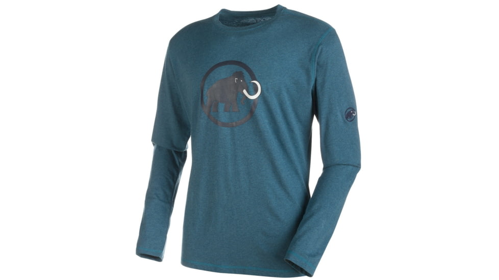 Mammut Logo Longsleeve - Men's-Orion Melange-X-Small