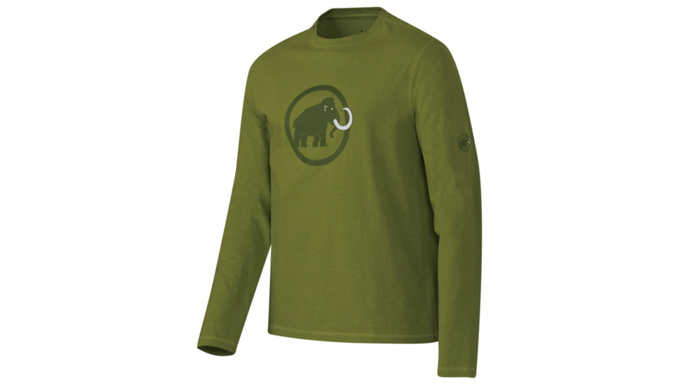 Mammut Logo Longsleeve - Men's-Seaweed Melange-X-Small