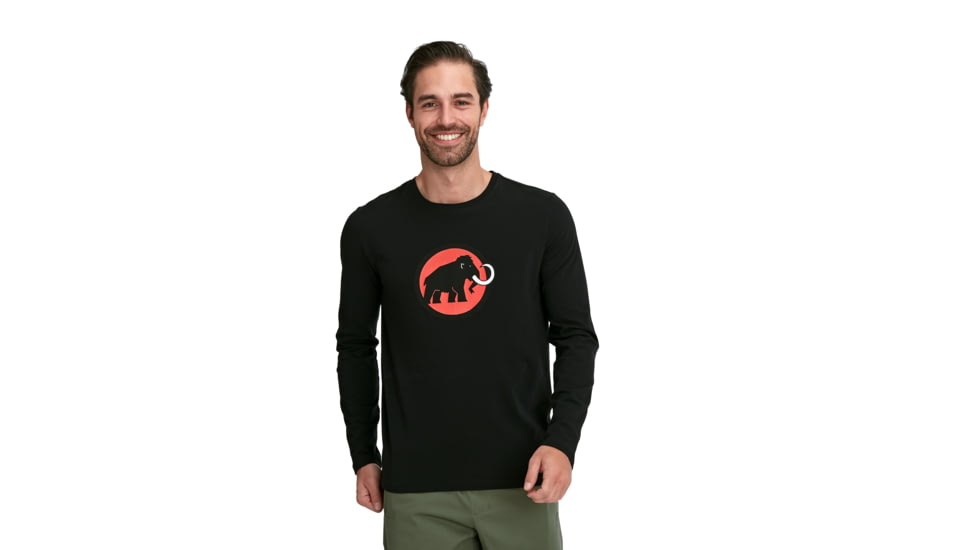 Mammut Logo Longsleeve - Mens, Black, Extra Large, 1016-00870-0001-116