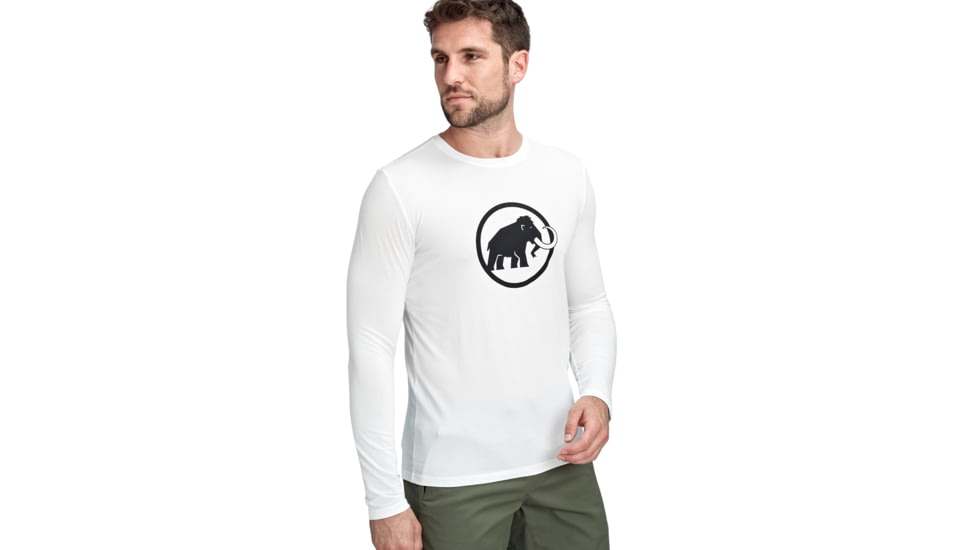 Mammut Logo Longsleeve - Mens, Bright White, Large, 1016-00870-00229-115