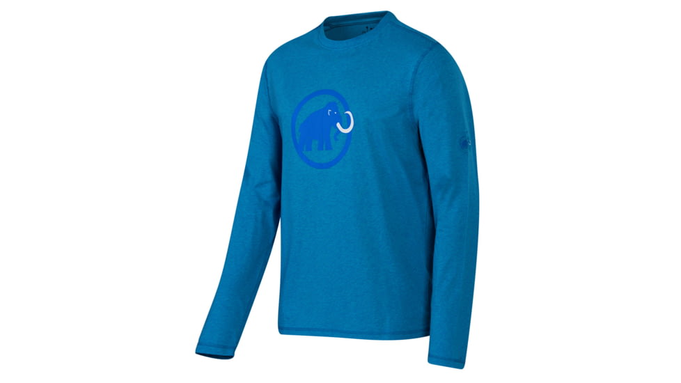 Mammut Logo Longsleeve - Men's-Dark Cyan Melange-Medium