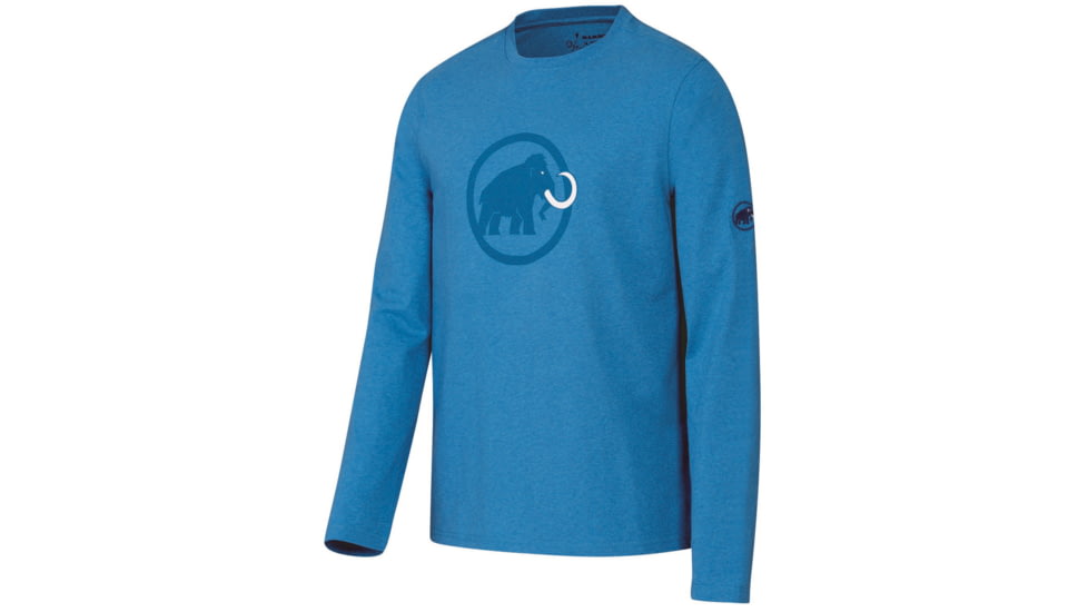 Mammut Logo Longsleeve - Mens-Imperial Melange-Large