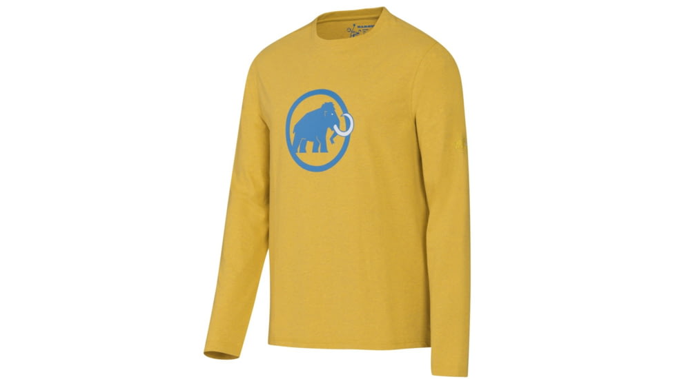 Mammut Logo Longsleeve - Mens-Malt Melange-Large