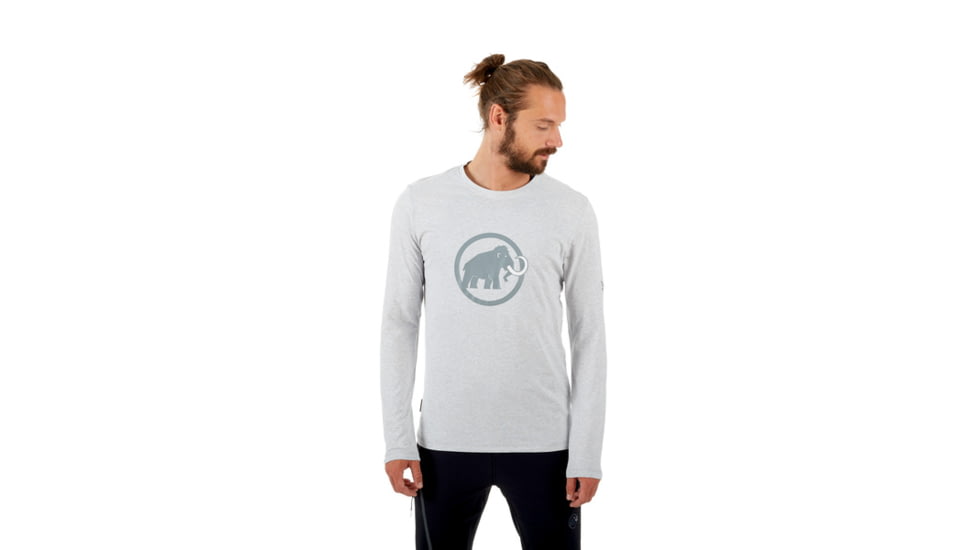 Mammut Logo Longsleeve - Mens, Marble Melange, S, 1041-07081-00106-113
