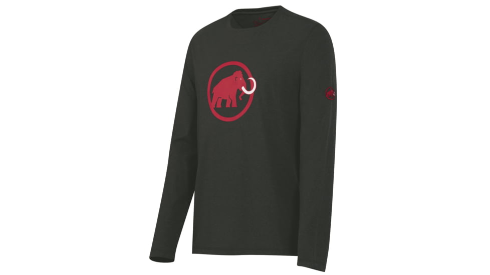 Mammut Logo Longsleeve - Men's-Onyx Melange-X-Large