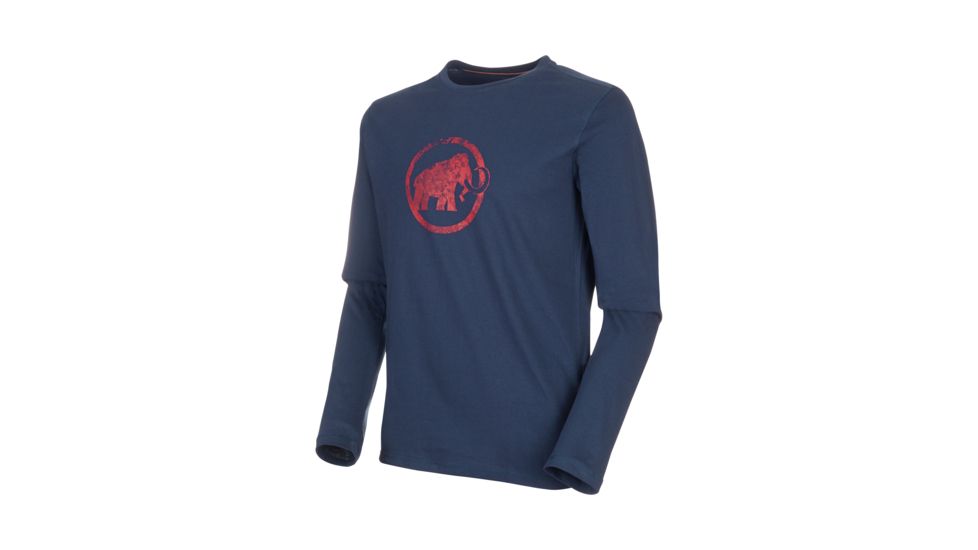 Mammut Logo Longsleeve - Mens, Peacoat, Small, 1016-00530-50125-113