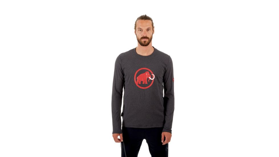 Mammut Logo Longsleeve - Mens, Phantom Melange, 3XL, 1041-07081-00158-118