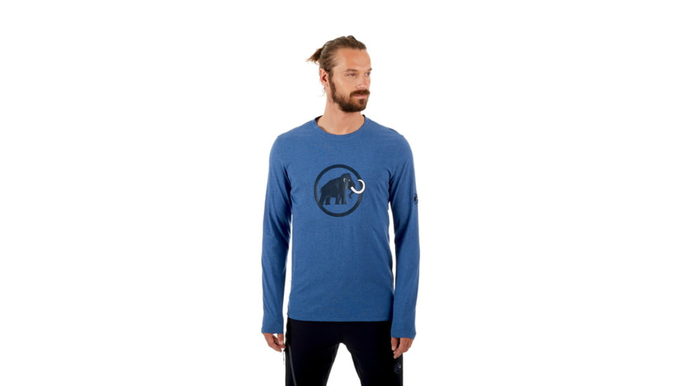 Mammut Logo Longsleeve - Mens, Ultramarine Melange, S, 1041-07081-5968-113