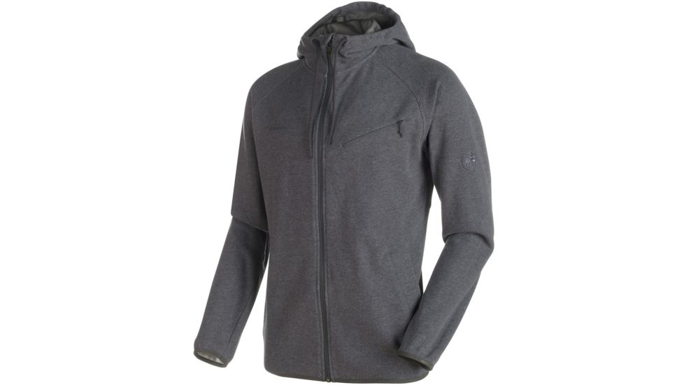 Mammut Logo ML Hooded Jacket - Men's-Graphite Melange-Small