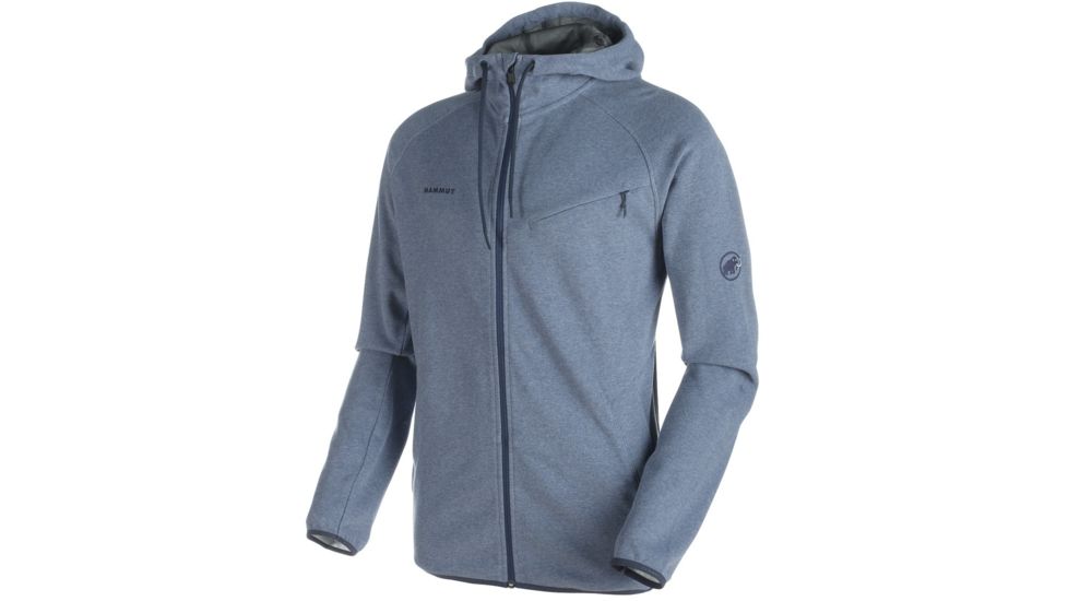 Mammut Logo ML Hooded Jacket - Men's-Marine Melange-Small
