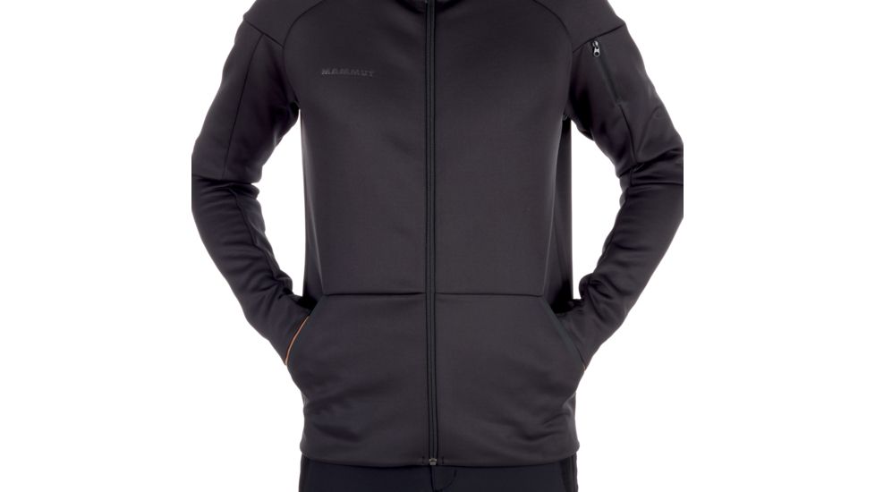 Mammut Logo ML Hooded Jacket - Mens, Black Mlange, Extra Large, 1014-00770-0033-116
