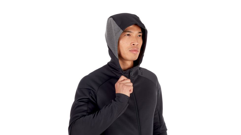 Mammut Logo ML Hooded Jacket - Mens, Black Mlange, Extra Large, 1014-00770-0033-116