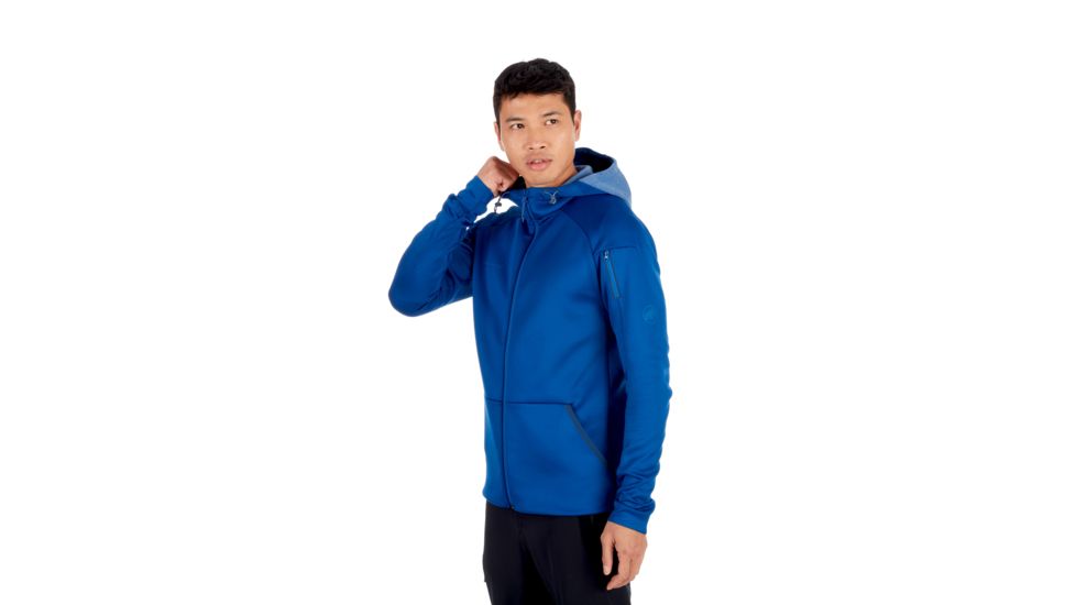 Mammut Logo ML Hooded Jacket - Mens, Surf Melange, Large, 1014-00770-50140-115