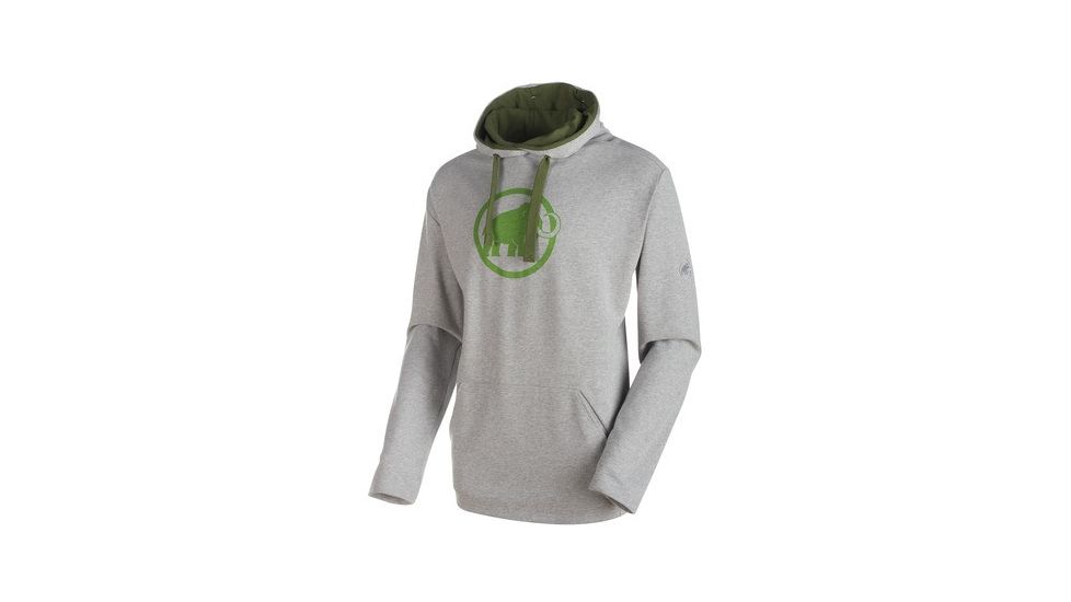 Mammut Logo ML Hoody - Men's-Granit Melange/Sherwood-Small