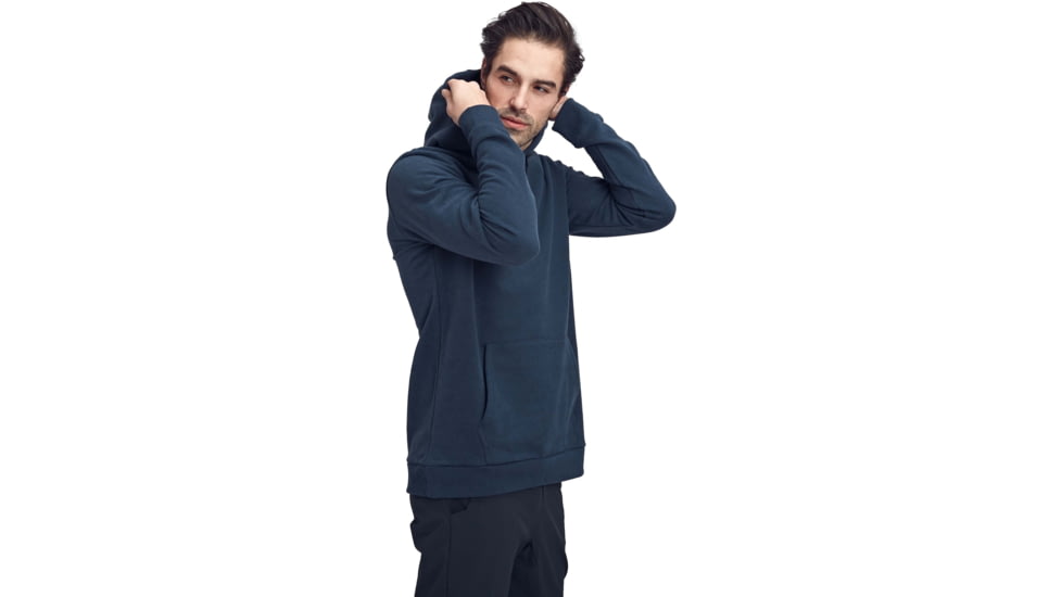 Mammut Logo ML Hoody - Mens, Peacoat Melange Prt3, Large, 1014-02140-50168-115