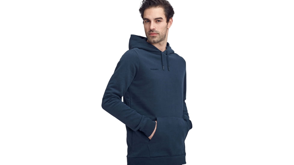 Mammut Logo ML Hoody - Mens, Peacoat Melange Prt3, Large, 1014-02140-50168-115