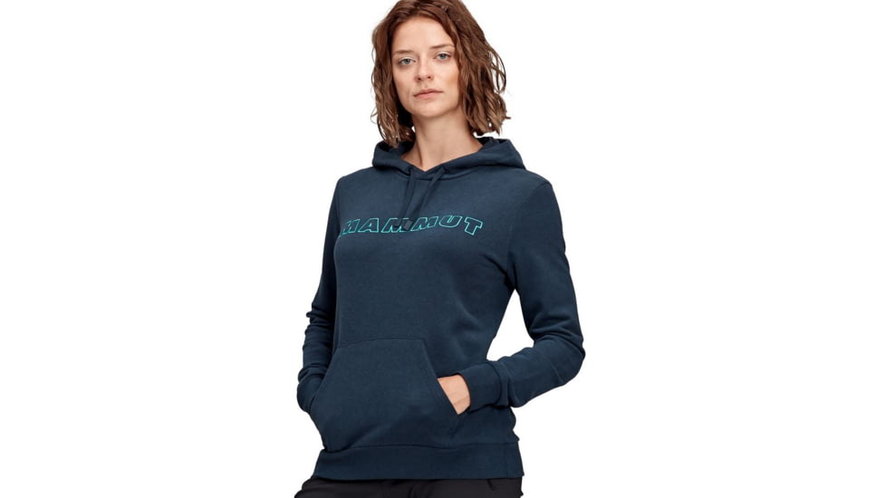 Mammut Logo ML Hoody - Women's, Marine Melange PRT4, Small, 1014-02151-50422-113
